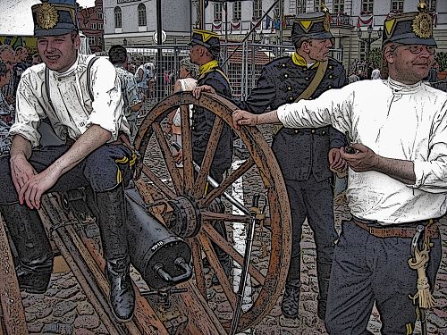 Schwedenfest in Wismar - Kanone