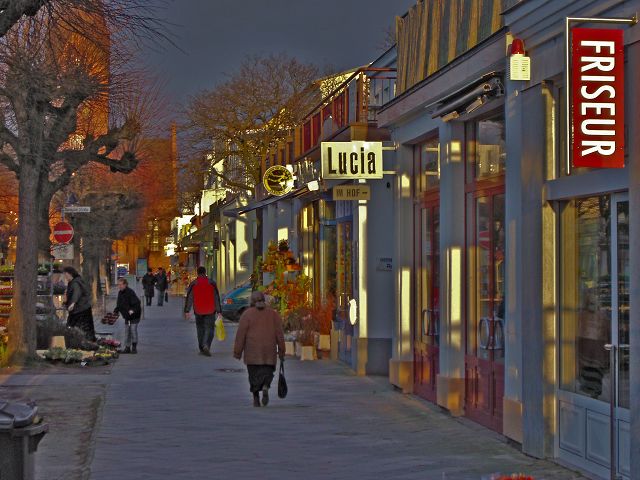 Mühlenstraße in Warnemünde bei Rostock an der Ostsee - Mecklenburg-Vorpommern - Friedrich Franz Straße