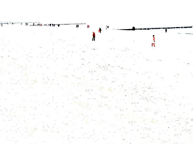 Am Strand von Warnemünde bei Rostock